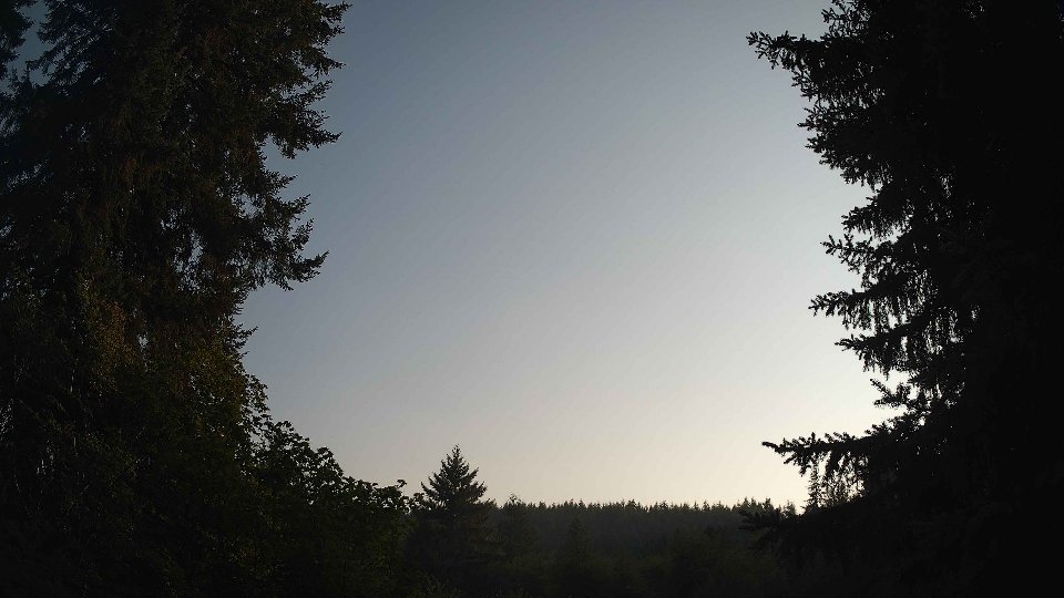 Pacific Northwest skyline timelapse frame from Aug 5th, 2026 at 7:15 PM