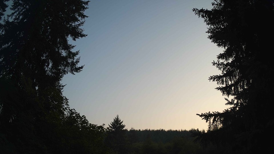 Pacific Northwest skyline timelapse frame from Aug 5th, 2026 at 8:00 PM