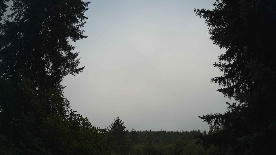 Pacific Northwest skyline timelapse frame from Aug 6th, 2026 at 8:00 AM