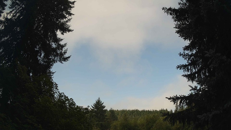 Pacific Northwest skyline timelapse frame from Aug 6th, 2026 at 8:45 AM