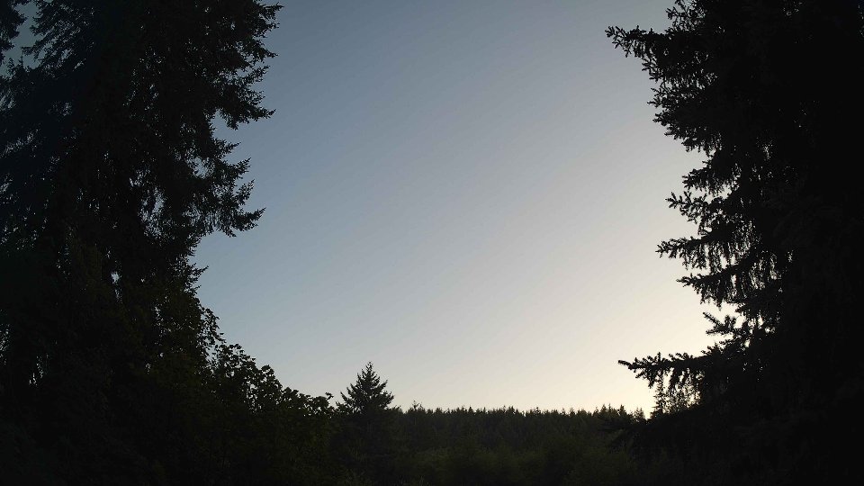 Pacific Northwest skyline timelapse frame from Aug 6th, 2026 at 8:00 PM
