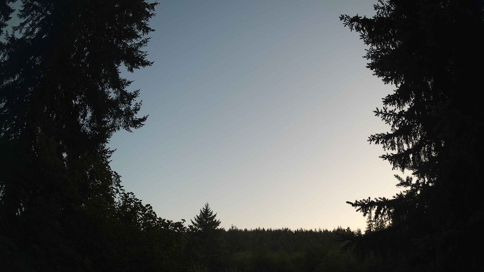 Pacific Northwest skyline timelapse frame from Aug 6th, 2026 at 8:15 PM