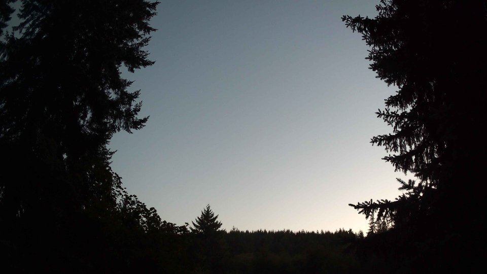 Pacific Northwest skyline timelapse frame from Aug 6th, 2026 at 9:00 PM