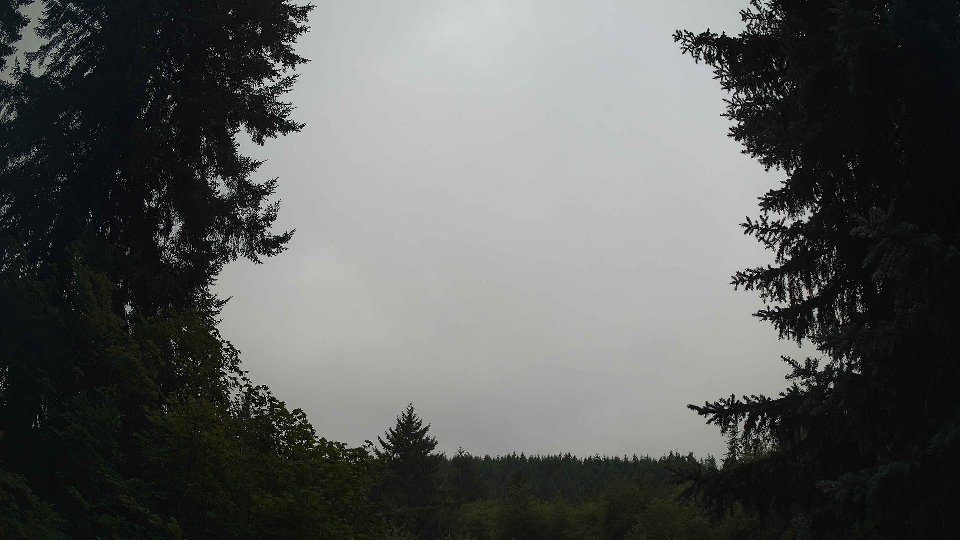 Pacific Northwest skyline timelapse frame from Aug 7th, 2026 at 8:00 AM
