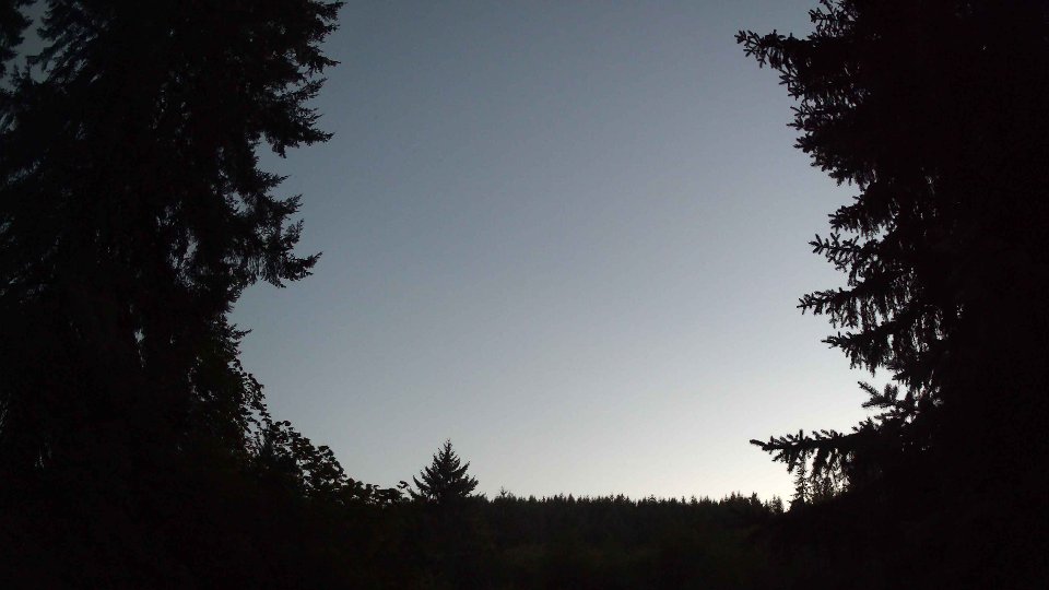 Pacific Northwest skyline timelapse frame from Aug 7th, 2026 at 8:59 PM