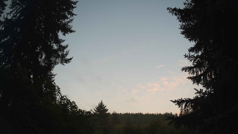 Pacific Northwest skyline timelapse frame from Aug 8th, 2026 at 6:00 AM