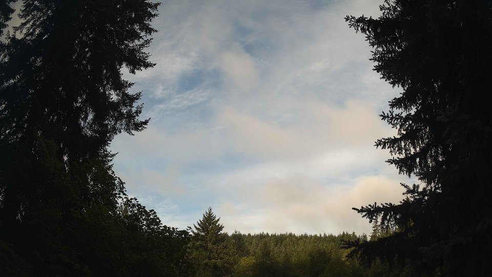 Pacific Northwest skyline timelapse frame from Aug 8th, 2026 at 7:30 AM