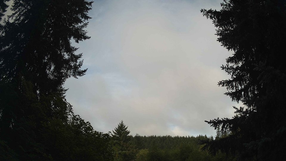 Pacific Northwest skyline timelapse frame from Aug 8th, 2026 at 7:45 AM