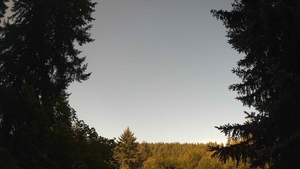 Pacific Northwest skyline timelapse frame from Aug 8th, 2026 at 9:00 AM