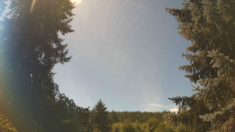 Pacific Northwest skyline timelapse frame from Aug 8th, 2026 at 12:45 PM
