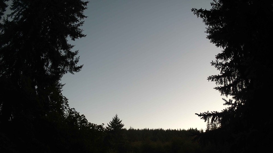 Pacific Northwest skyline timelapse frame from Aug 8th, 2026 at 8:45 PM