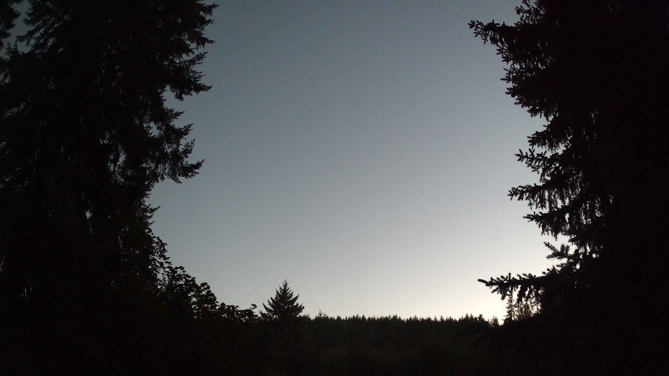 Pacific Northwest skyline timelapse frame from Aug 8th, 2026 at 8:59 PM