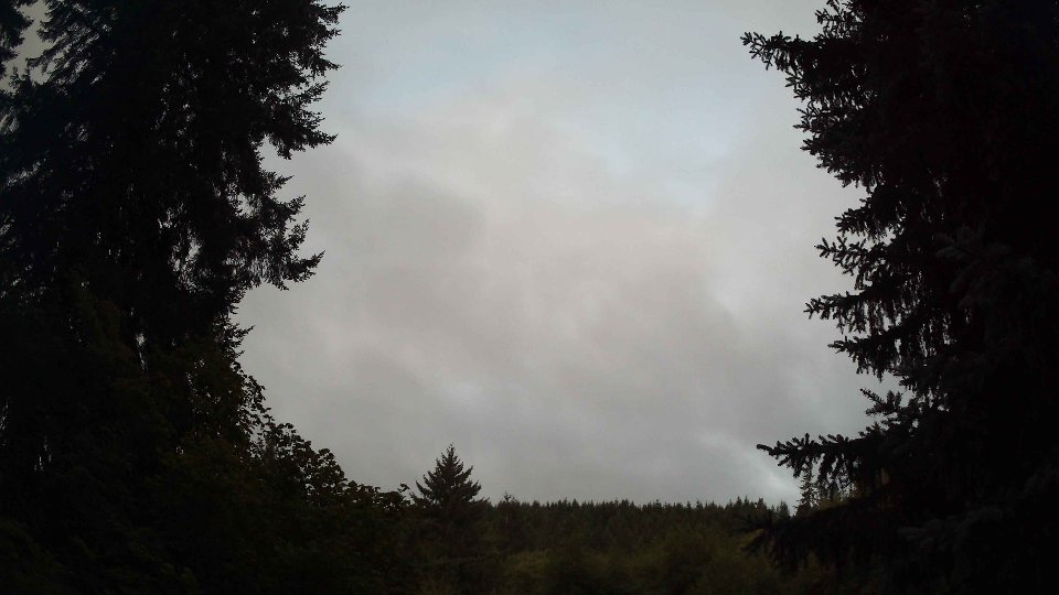Pacific Northwest skyline timelapse frame from Aug 9th, 2026 at 5:45 AM