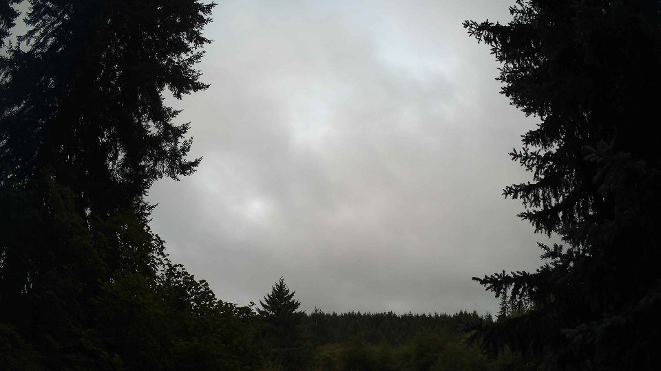 Pacific Northwest skyline timelapse frame from Aug 9th, 2026 at 6:00 AM