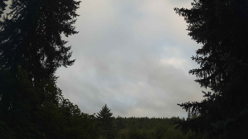 Pacific Northwest skyline timelapse frame from Aug 9th, 2026 at 7:00 AM