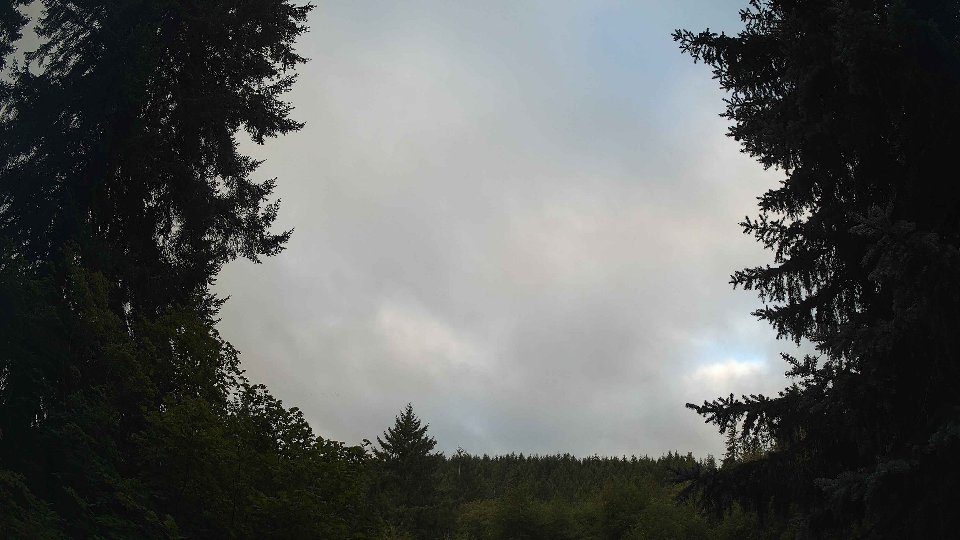 Pacific Northwest skyline timelapse frame from Aug 9th, 2026 at 7:15 AM