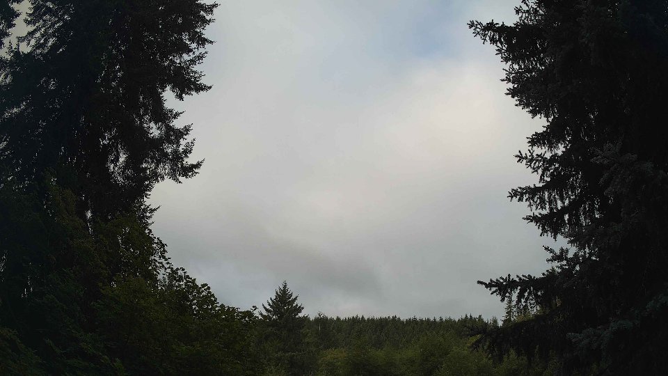 Pacific Northwest skyline timelapse frame from Aug 9th, 2026 at 7:30 AM