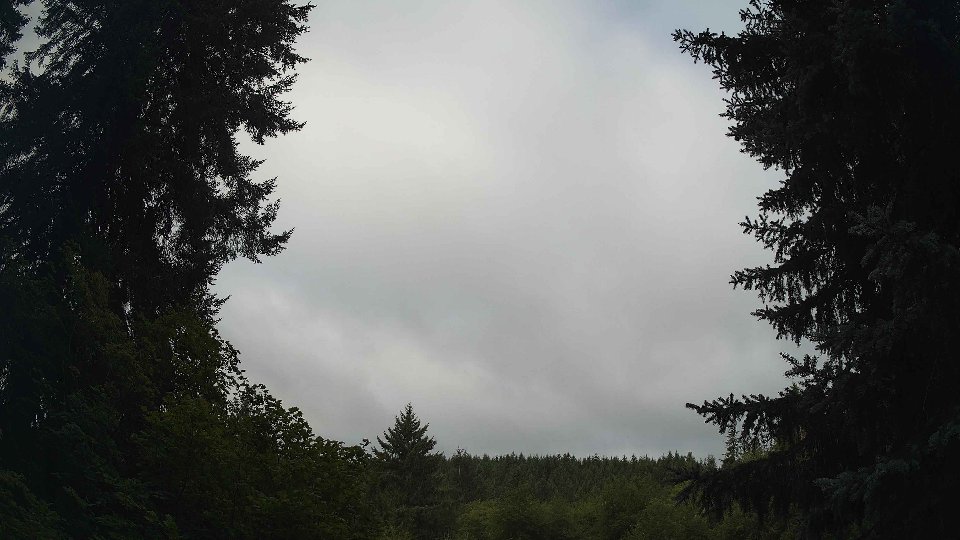 Pacific Northwest skyline timelapse frame from Aug 9th, 2026 at 7:45 AM