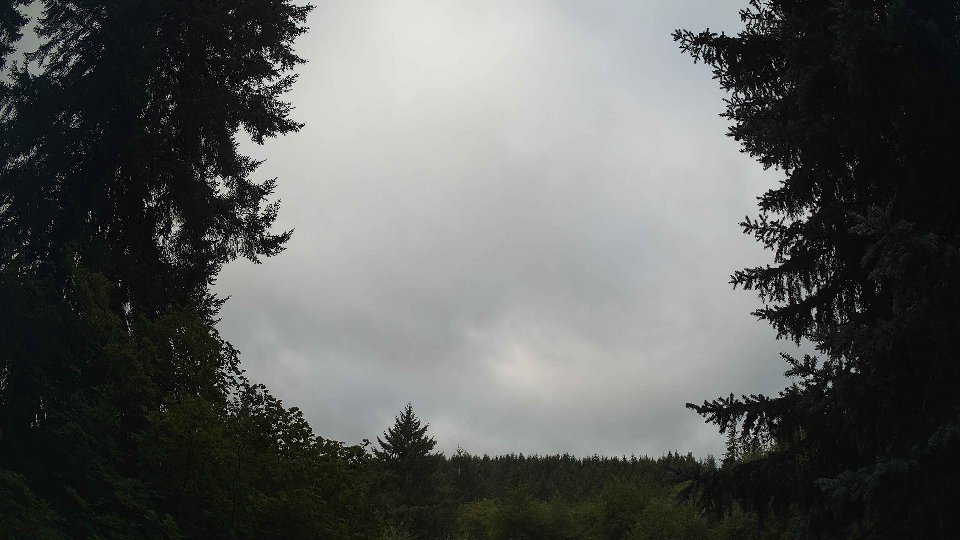 Pacific Northwest skyline timelapse frame from Aug 9th, 2026 at 8:00 AM