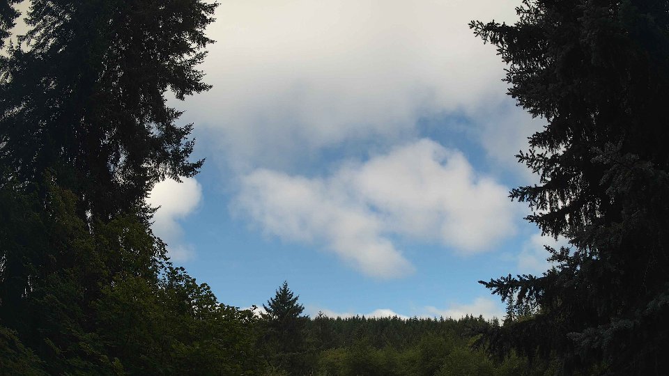 Pacific Northwest skyline timelapse frame from Aug 9th, 2026 at 9:30 AM