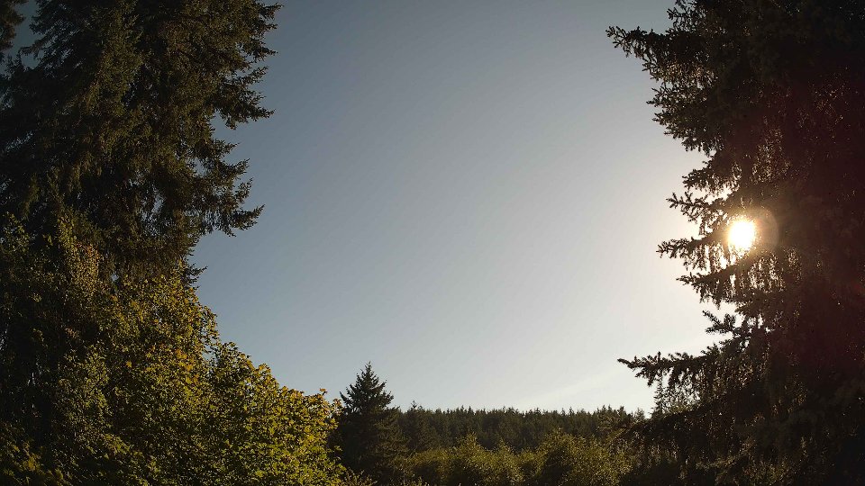 Pacific Northwest skyline timelapse frame from Aug 9th, 2026 at 5:45 PM