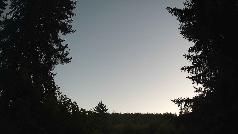 Pacific Northwest skyline timelapse frame from Aug 9th, 2026 at 8:30 PM
