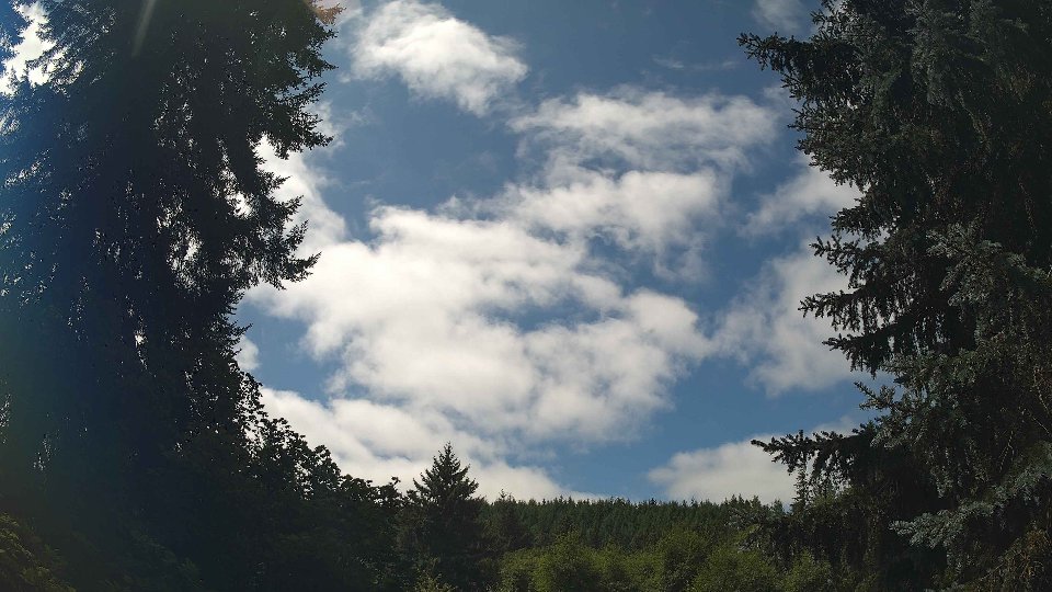 Pacific Northwest skyline timelapse frame from Aug 10th, 2026 at 12:45 PM