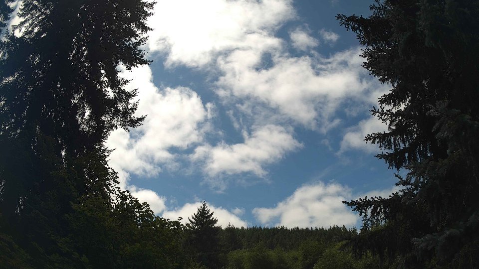 Pacific Northwest skyline timelapse frame from Aug 10th, 2026 at 1:00 PM