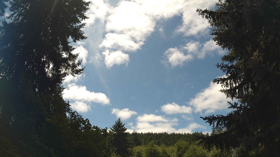 Pacific Northwest skyline timelapse frame from Aug 10th, 2026 at 1:15 PM