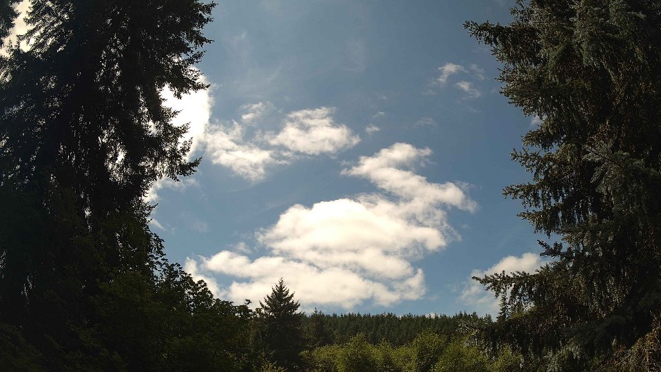 Pacific Northwest skyline timelapse frame from Aug 10th, 2026 at 1:30 PM