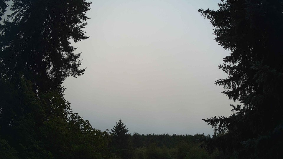 Pacific Northwest skyline timelapse frame from Aug 11th, 2026 at 6:45 AM