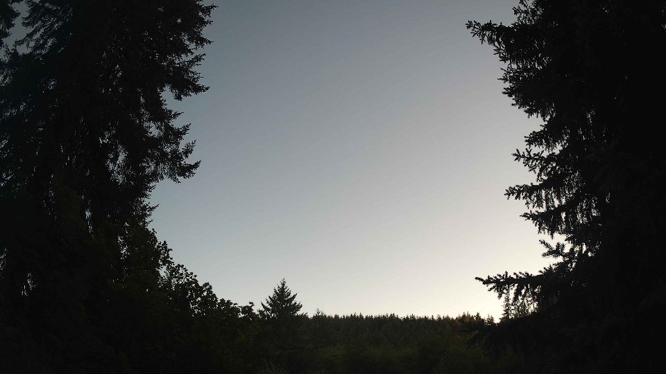 Pacific Northwest skyline timelapse frame from Aug 11th, 2026 at 7:45 PM