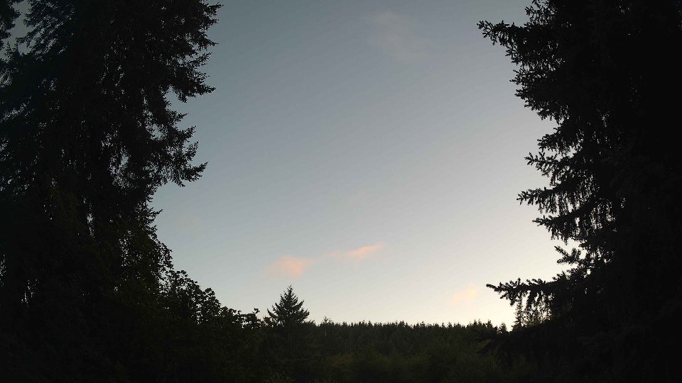 Pacific Northwest skyline timelapse frame from Aug 11th, 2026 at 8:15 PM
