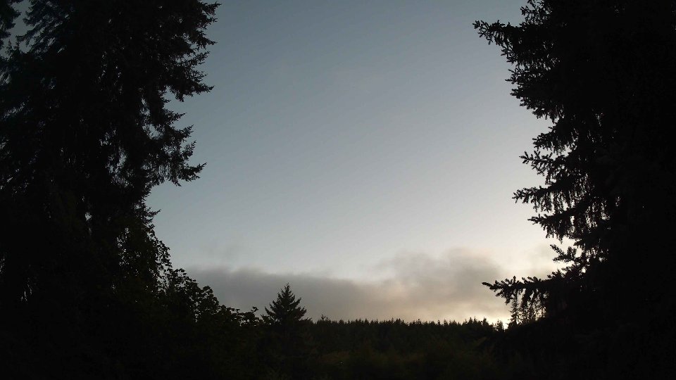 Pacific Northwest skyline timelapse frame from Aug 11th, 2026 at 8:45 PM