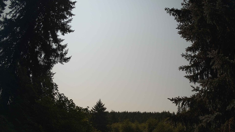 Pacific Northwest skyline timelapse frame from Aug 13th, 2026 at 12:45 PM