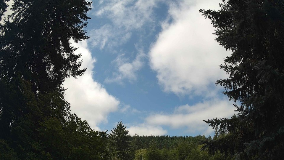 Pacific Northwest skyline timelapse frame from Aug 16th, 2026 at 11:45 AM