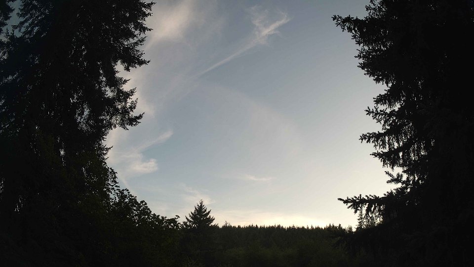 Pacific Northwest skyline timelapse frame from Aug 16th, 2026 at 7:45 PM