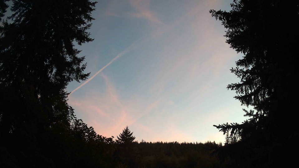 Pacific Northwest skyline timelapse frame from Aug 16th, 2026 at 8:30 PM