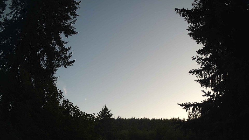 Pacific Northwest skyline timelapse frame from Aug 17th, 2026 at 7:45 PM