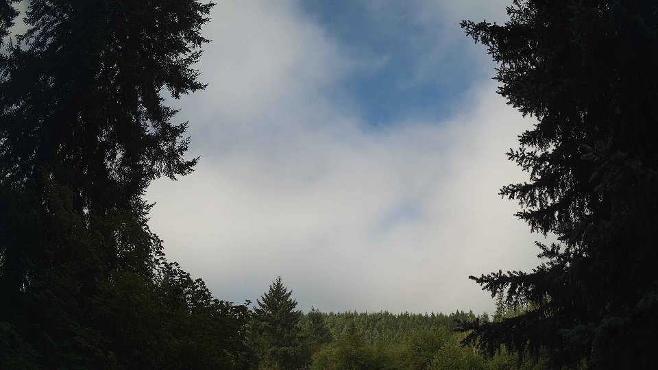 Pacific Northwest skyline timelapse frame from Aug 20th, 2026 at 8:45 AM