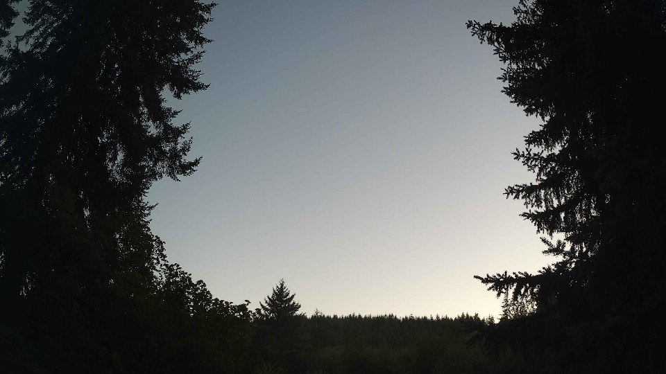 Pacific Northwest skyline timelapse frame from Aug 20th, 2026 at 8:00 PM