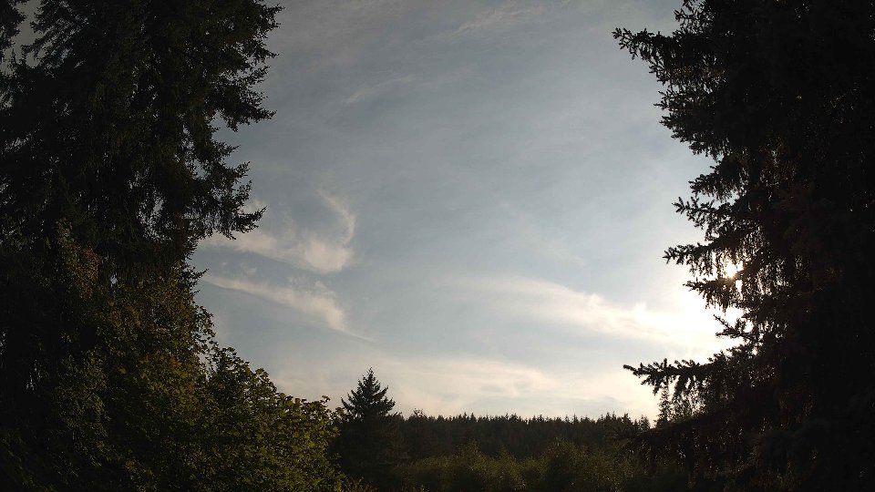 Pacific Northwest skyline timelapse frame from Aug 21st, 2026 at 5:45 PM