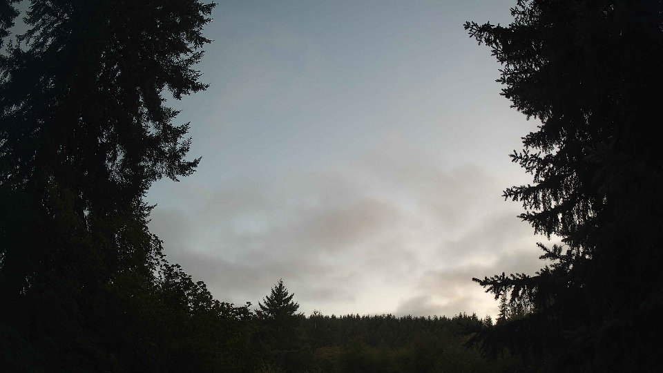 Pacific Northwest skyline timelapse frame from Aug 21st, 2026 at 8:00 PM