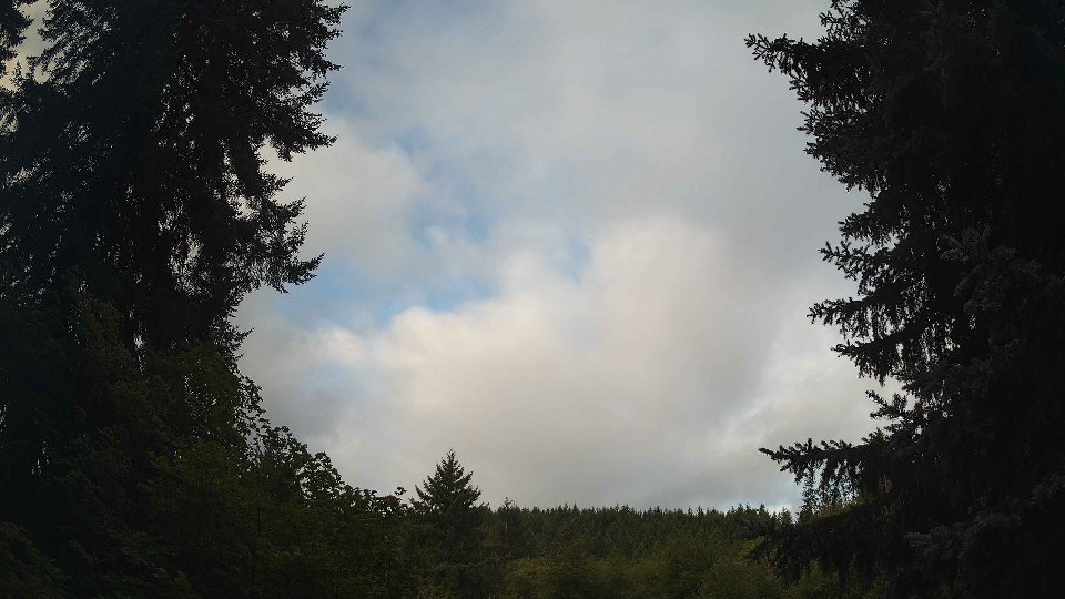Pacific Northwest skyline timelapse frame from Aug 23rd, 2026 at 7:45 AM