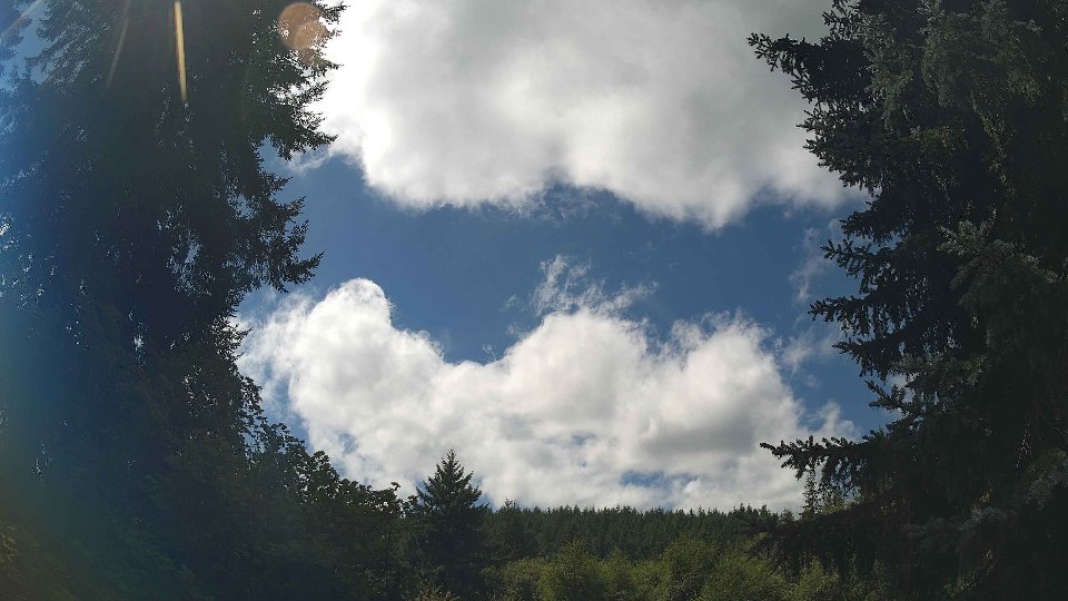 Pacific Northwest skyline timelapse frame from Aug 26th, 2026 at 12:45 PM