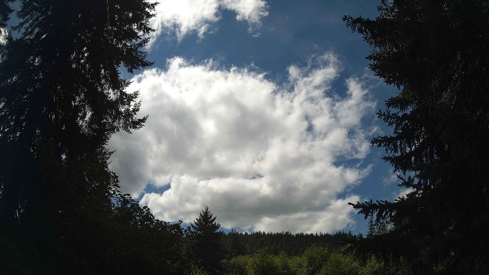 Pacific Northwest skyline timelapse frame from Aug 26th, 2026 at 1:15 PM