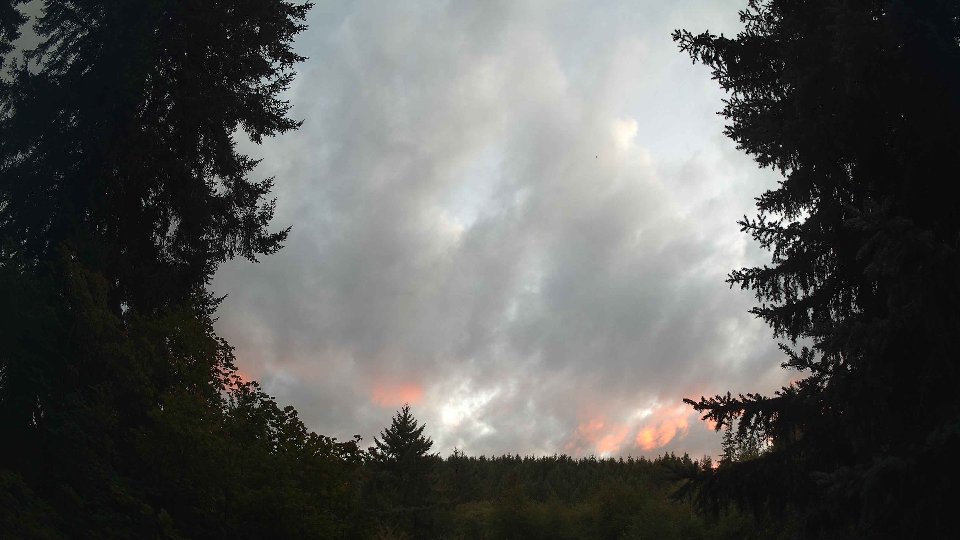 Pacific Northwest skyline timelapse frame from Aug 26th, 2026 at 8:00 PM
