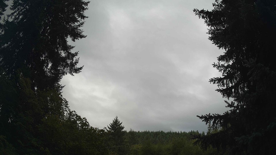 Pacific Northwest skyline timelapse on Aug 27, 2026 at 8:00 AM