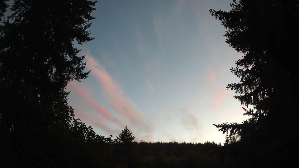 Pacific Northwest skyline timelapse on Aug 27, 2026 at 8:15 PM