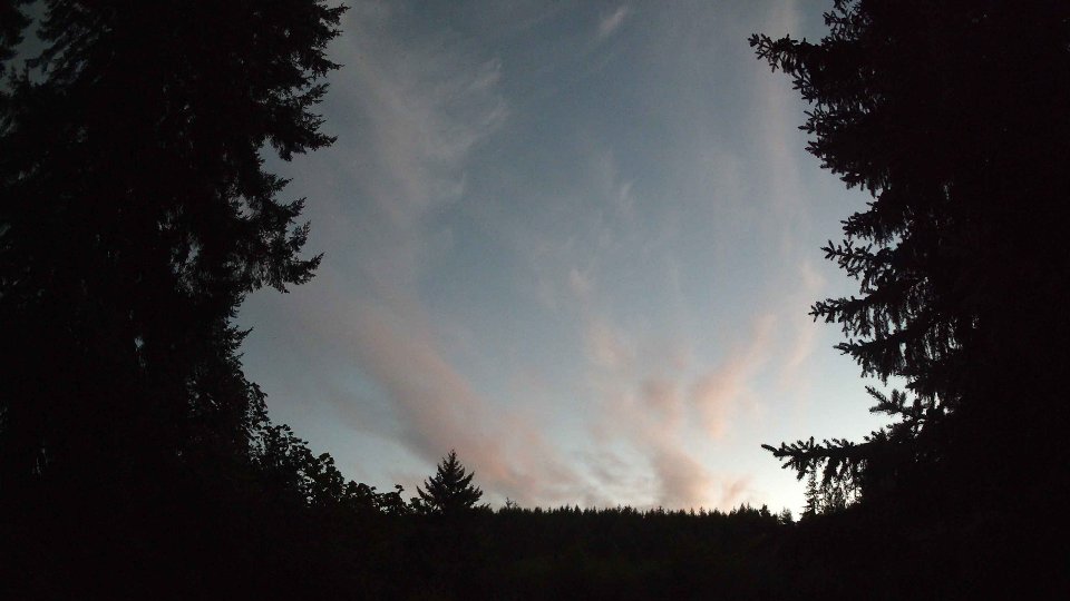Pacific Northwest skyline timelapse on Aug 27, 2026 at 8:30 PM